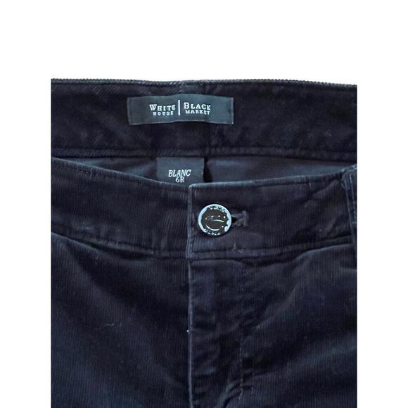 White House Black Market Black Corduroy Boot Leg Pants. Women's Size 6. work - Picture 2 of 6
